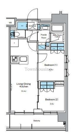 ルフォンプログレ押上EASTの物件間取画像